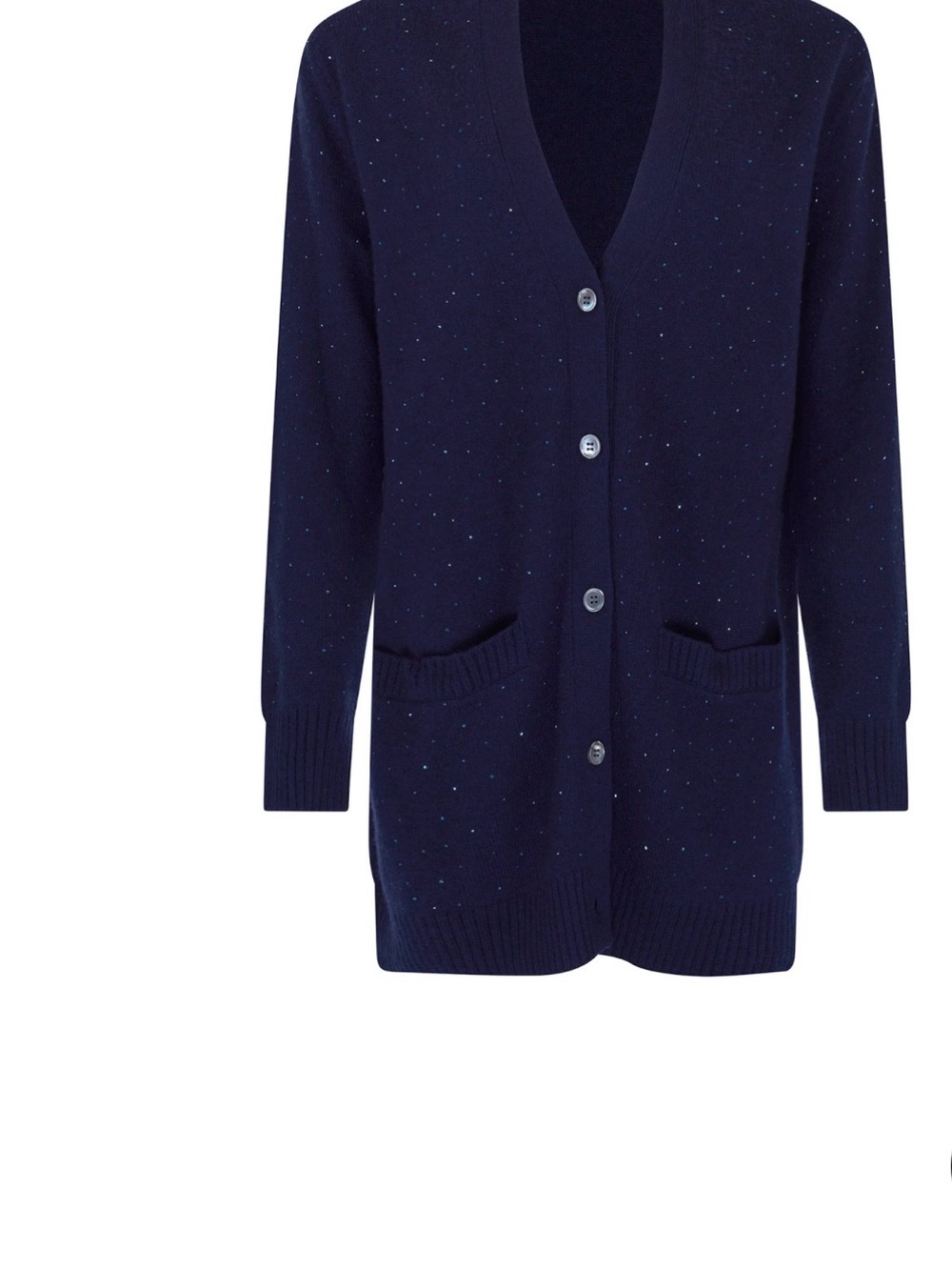 NWT Libertine Navy Cashmere w Crystal 'STARDUST’ OVERSIZED CARDIGAN’ $2650,sz L